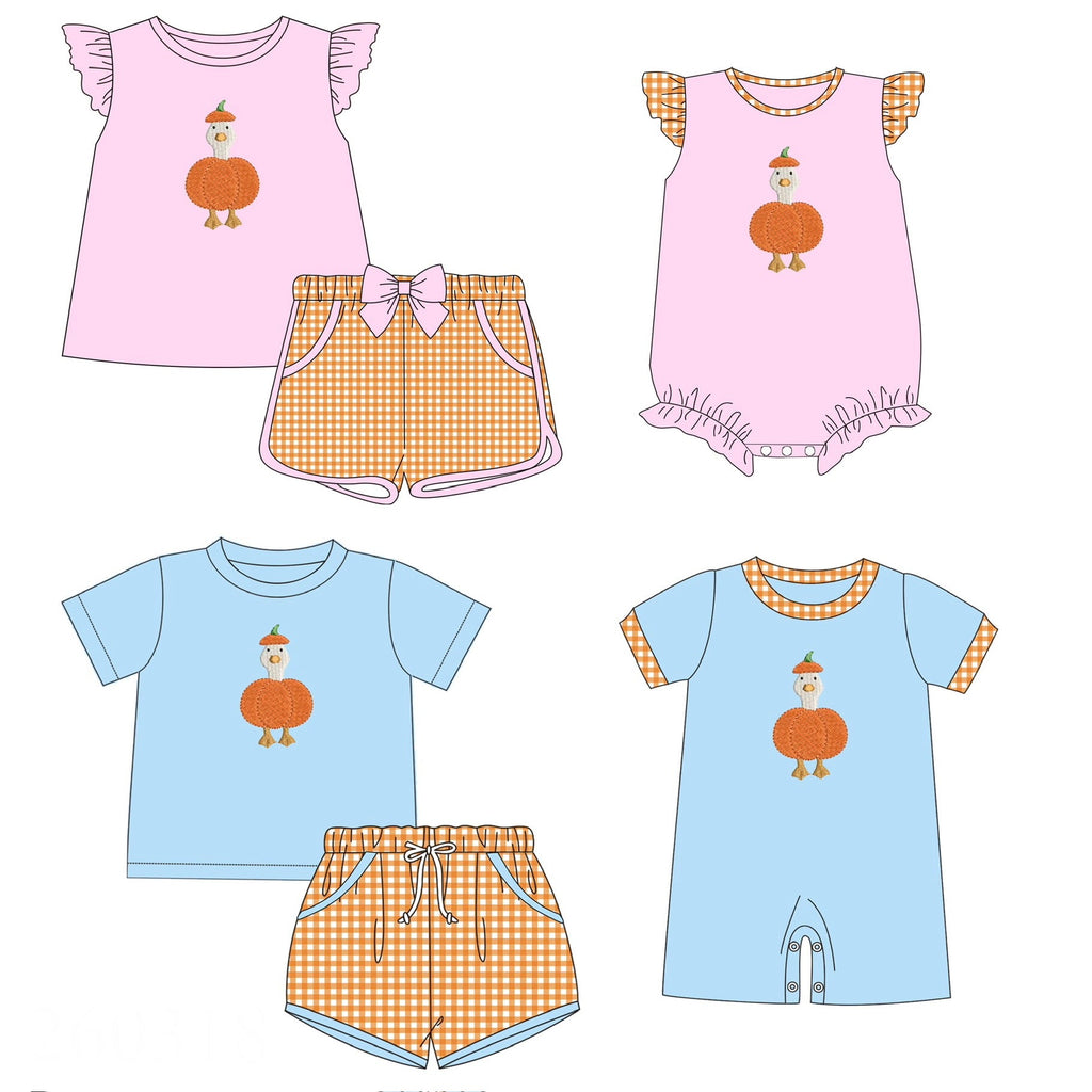 Goose in Pumpkin Embroidered Collection - ETA early August