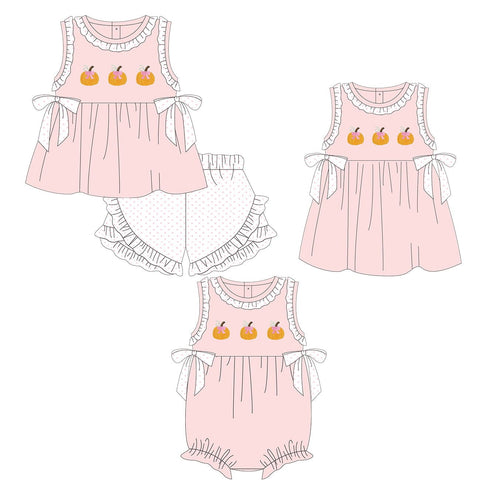 Pink Polka Dots and Pumpkin Trio Embroidered Collection - ETA early August