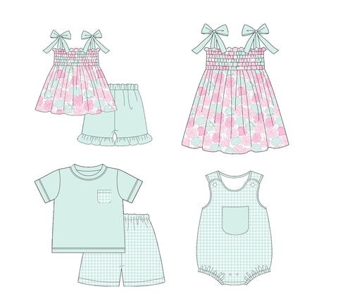 Mint Gingham and Clam Shells Collection - ETA early August