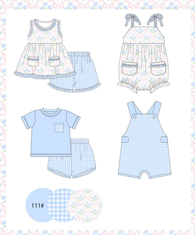 Baby Blue Gingham and Hydrangeas Collection - ETA early January