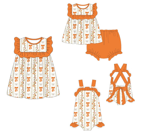 Orange Floral and Bows Collection - ETA early August