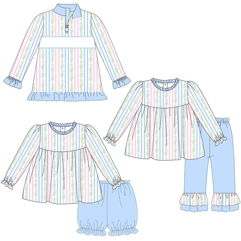 Pink and Blue Striped Floral Collection - ETA early January