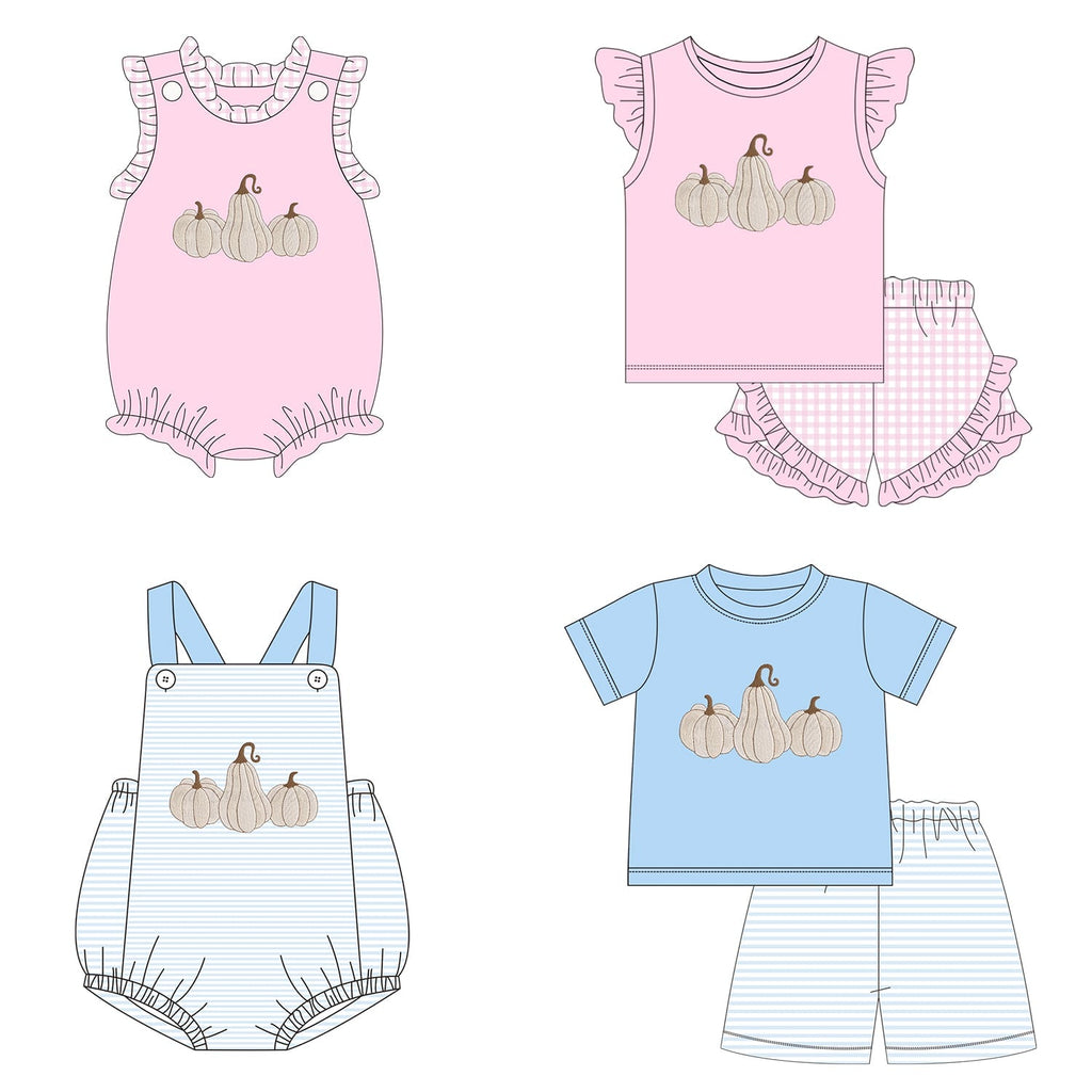 White Pumpkin Trio Embroidered Collection - ETA early August