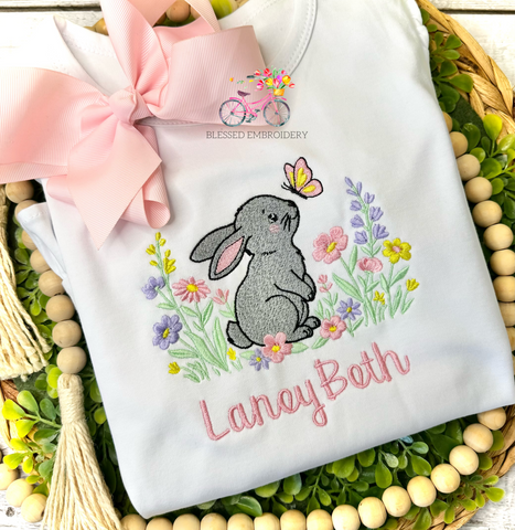 Girls Easter Shirt, Girls Monogrammed Easter Shirt