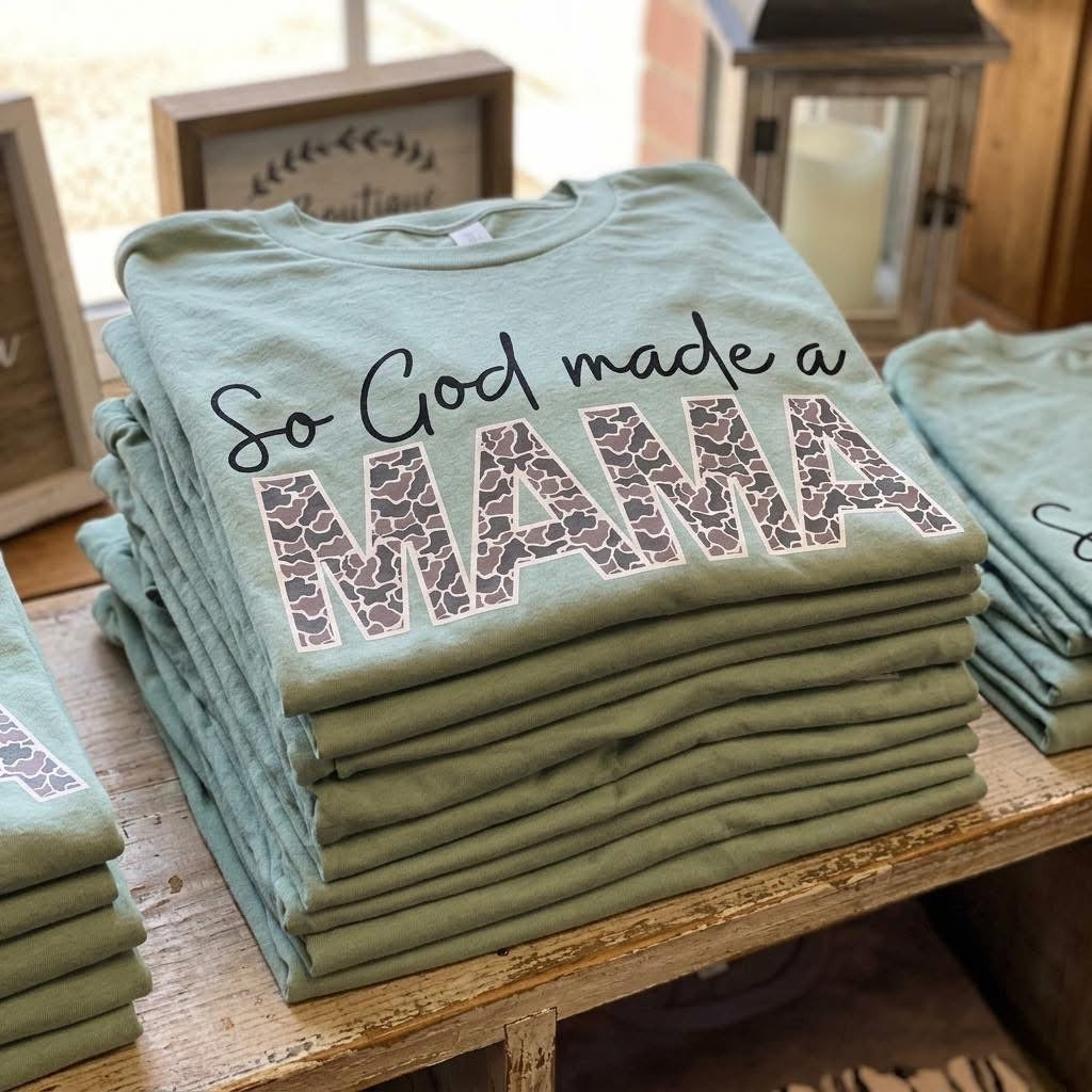 So God Made A Mama Camo Tee