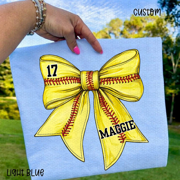 Custom Softball Bow, Custom Baseball Bow