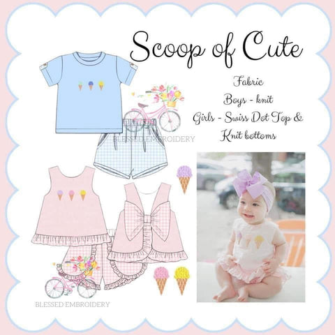 Scoop of Cute Ice Cream French Knot