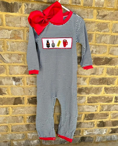 Polar Train Smocked Romper