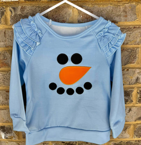 Snowman face shirt