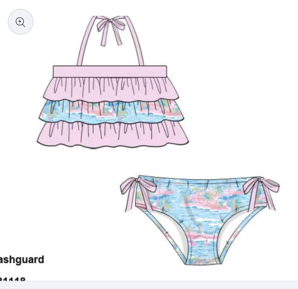 Girls 2piece beach resort swim