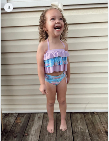 Girls 2piece beach resort swim