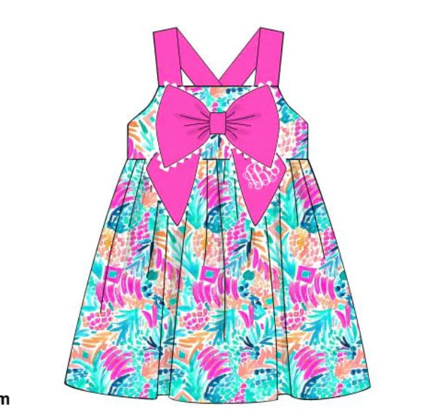 Girls Pink Lily Power Dress