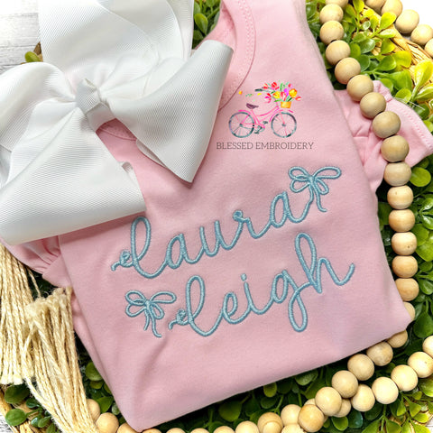 Girls Monogrammed Name Shirt