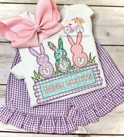 Girls Monogrammed Easter Outfit