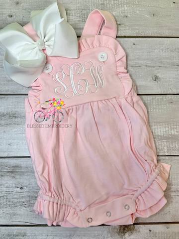 Girls Knit Sunsuit, Girls Monogrammed Sunsuit