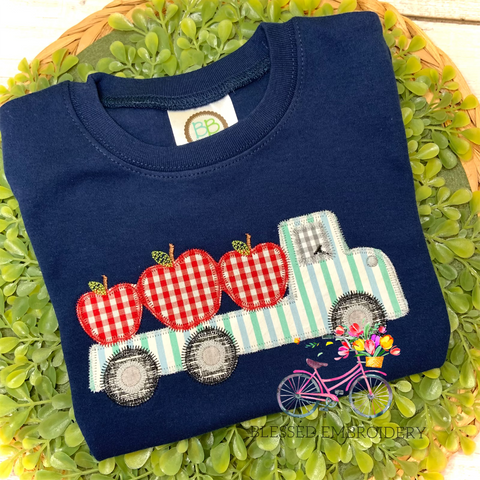 Boys Back To School Shirt, Back To School Truck Applique Shirt, Back To School Personalized Shirt