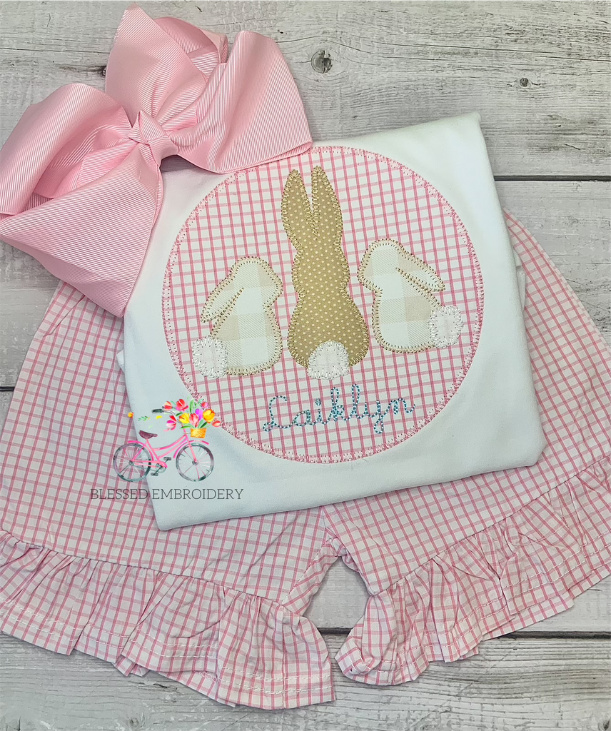 Girls Monogrammed Easter Outfit