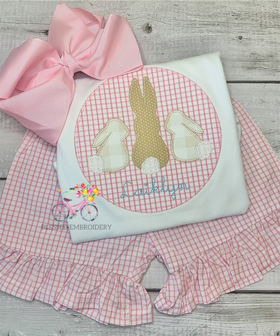 Girls Monogrammed Easter Outfit