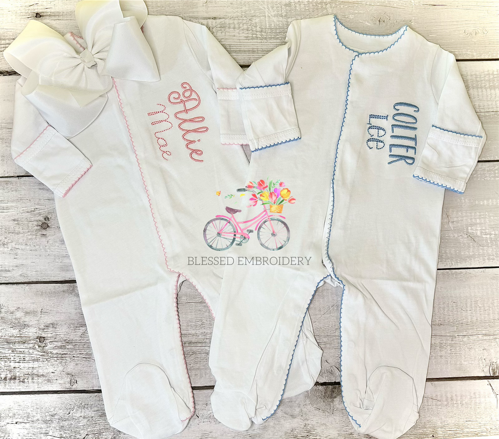 Girls Coming Home Outfit, Monogrammed Baby Girl Outfit