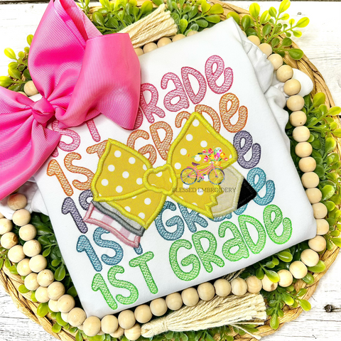 Girls Monogrammed Back To School Shirt