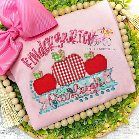 Girls Monogrammed Back To School Shirt