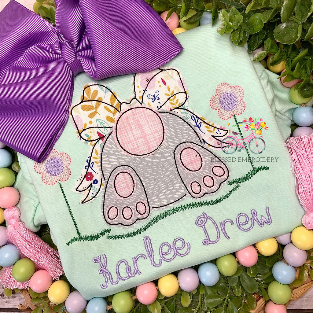 Girls Easter Shirt, Girls Monogrammed Easter Shirt