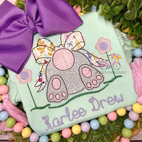 Girls Easter Shirt, Girls Monogrammed Easter Shirt