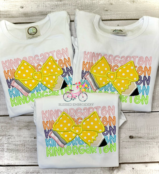 Girls Monogrammed Back To School Shirt