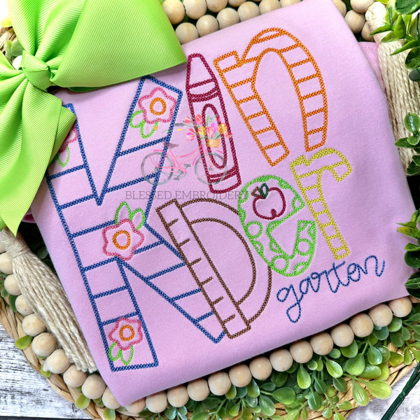 Girls Monogrammed Back To School Shirt