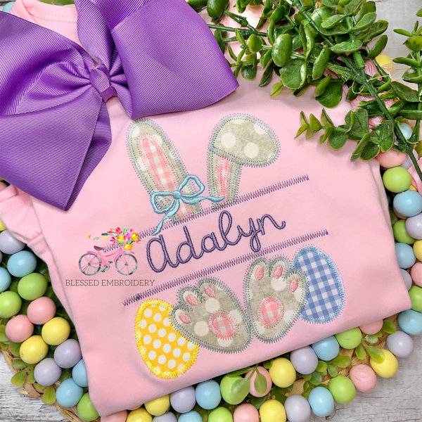 Girls Easter Shirt, Girls Monogrammed Easter Shirt