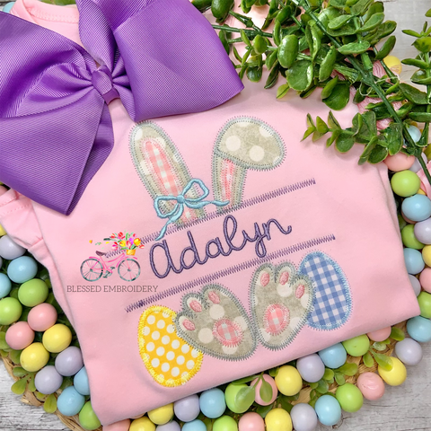 Girls Easter Shirt, Girls Monogrammed Easter Shirt