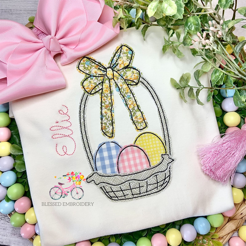Girls Easter Shirt, Girls Monogrammed Easter Shirt