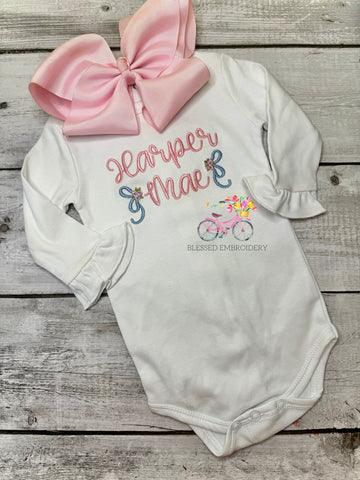 Girls Monogrammed Name Shirt