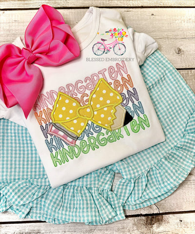 Girls Monogrammed Back To School Shirt