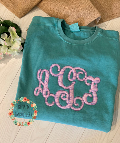 Monogrammed Sweatshirt, Monogrammed Comfort color sweatshirt