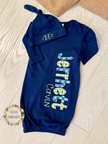 Baby Boy gown, Boy coming home outfit