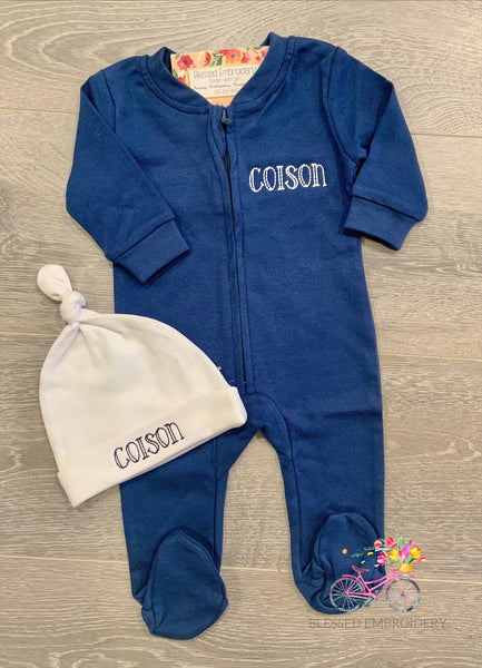 Baby Boy Coming Home Outfit, Monogrammed Baby Boy Outfit