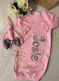 Baby Girl Gown, Baby Girl Coming Home Outfit, Baby Girl Gown Set