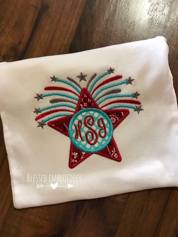 Girls Patriotic Shirt, Girls Monogrammed Patriotic Shirt, Girls Fourth of July Shirt, Memorial Day Shirt