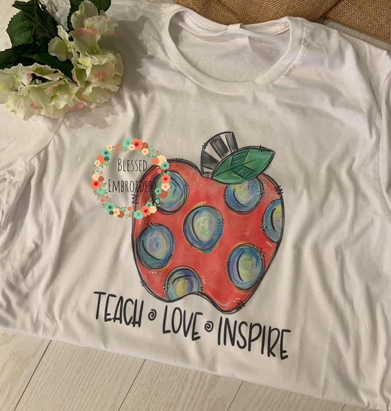 Teach Love Inspire Tee, Teach Love Inspire T-Shirt, Teach Love Inspire Teachers Shirt