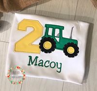 Tractor Birthday Shirt, Boys tractor birthday shirt, boys personalized tractor birthday shirt